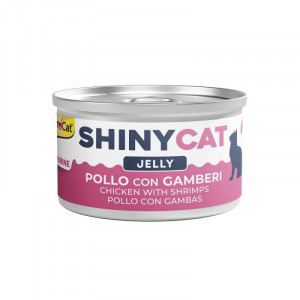 GIMCAT SHINYCAT JELLY CHICKEN SHRIMPS konservi kaķiem 70g